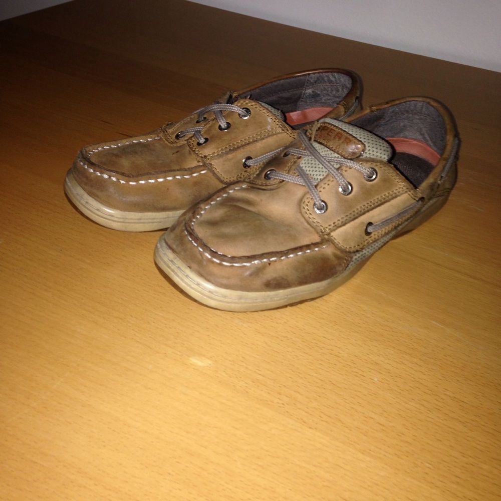 Sperry Top Siders Beige Boat Shoes