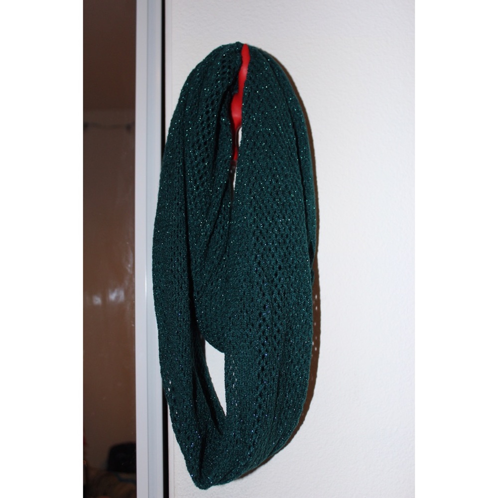 Dark teal/green infinity scarf with sparkles!