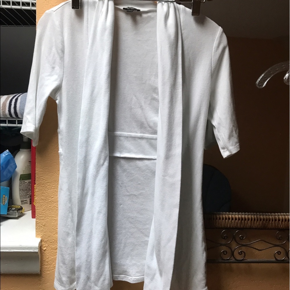 Express white cardigan