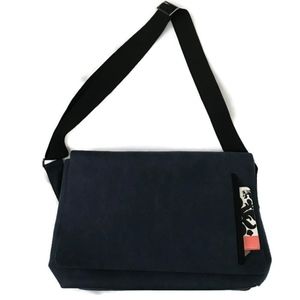 Laptop Computer Messenger Bag Blue Canvas l4-Inch