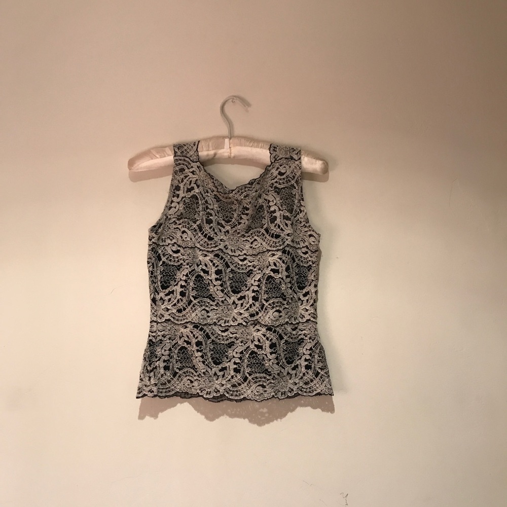 Kay Celine black and white lace