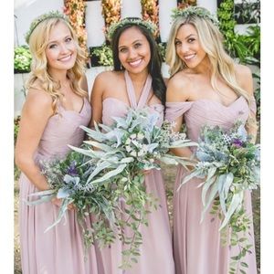 Revelry KENNEDY CONVERTIBLE BRIDESMAID DRESS;Latte