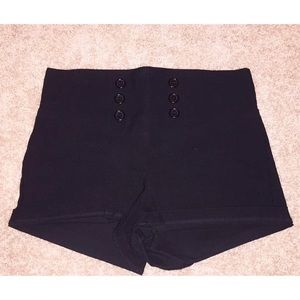 Black High-Waisted Shorts