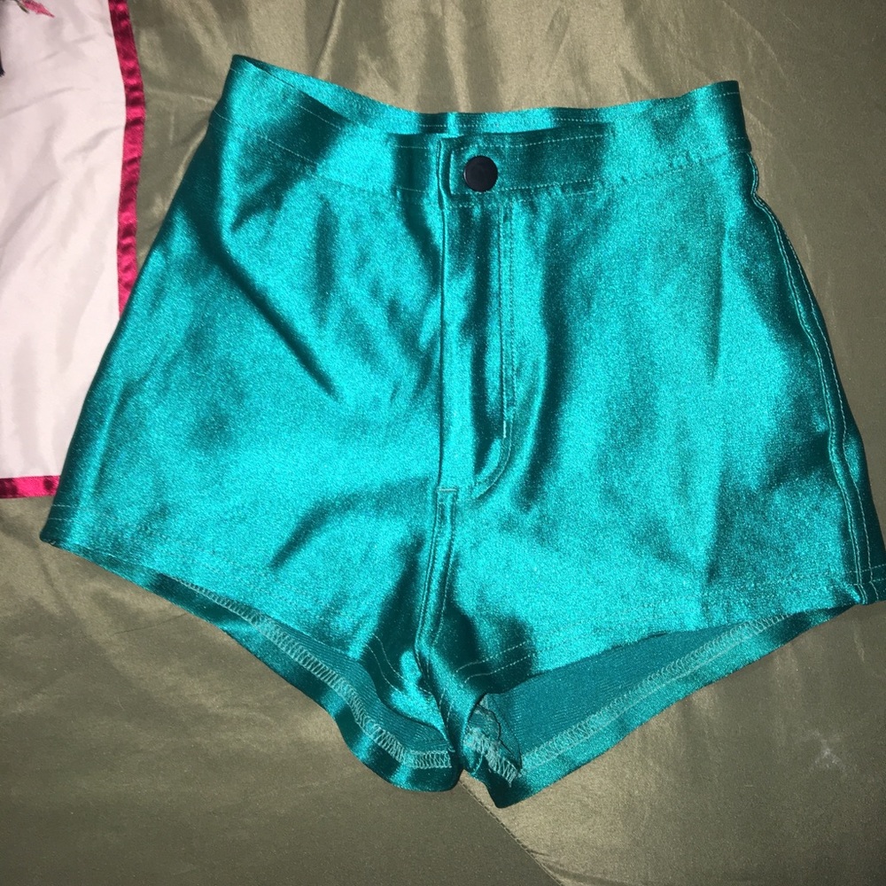 Teal disco shorts my favorites