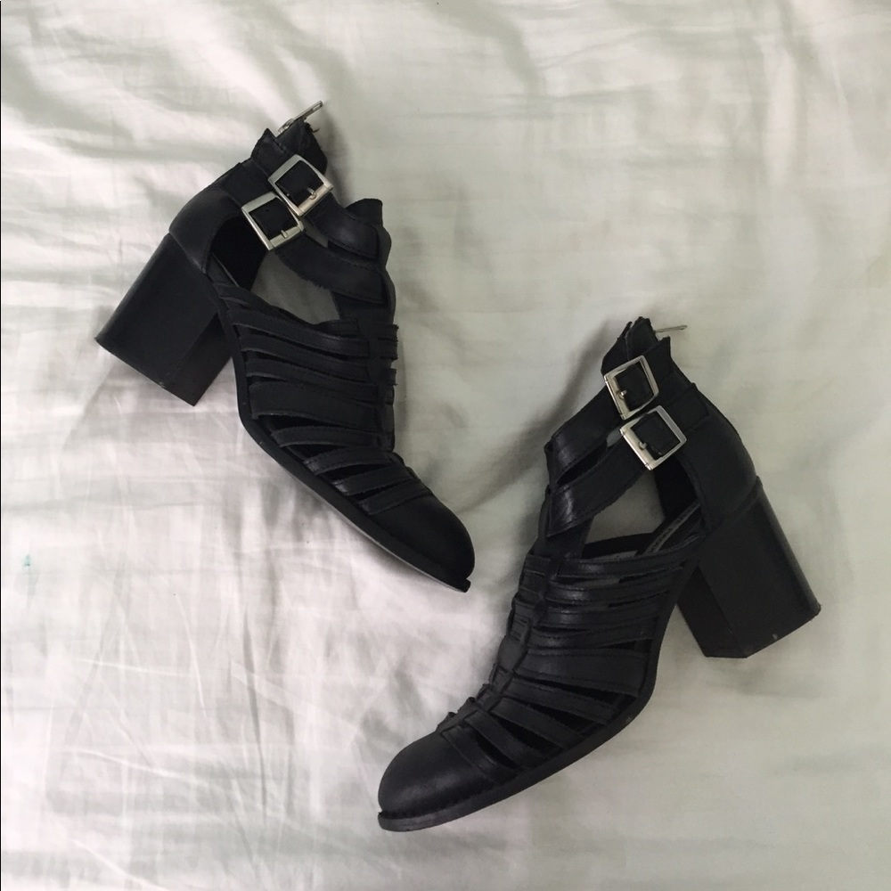 Steve Madden heeled buckle booties