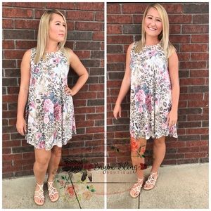 Leopard Floral Dress