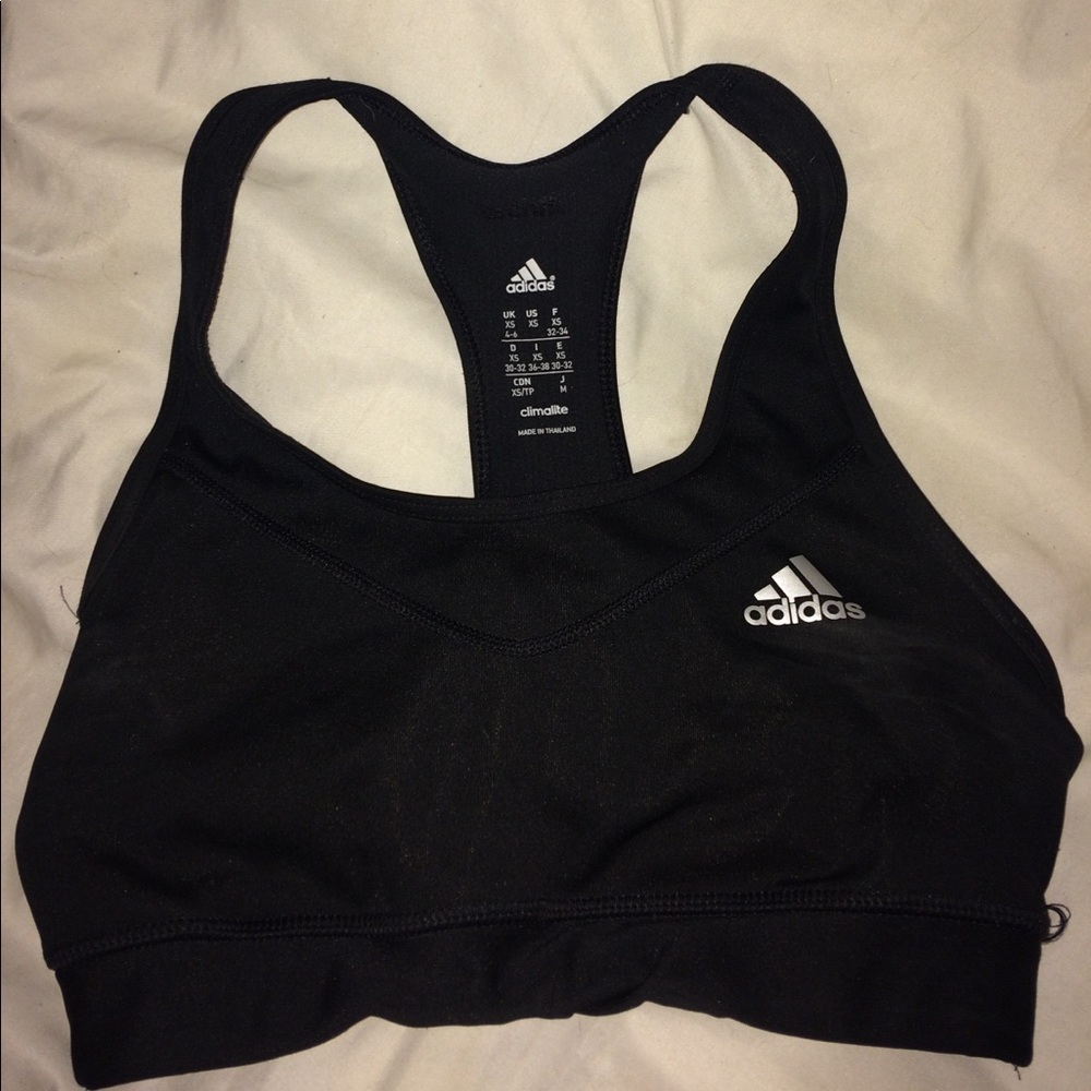 Black adidas sport bra