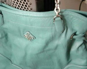 Simply Vera Blue Leather Tote