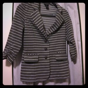 Fitted Pinstripe Blazer