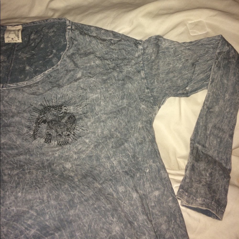 Distressed Elephant Flow Top