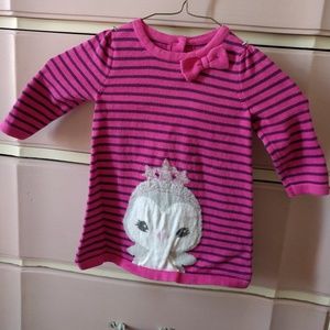 Gymboree Penquin Sweater Dress 6-12 Months