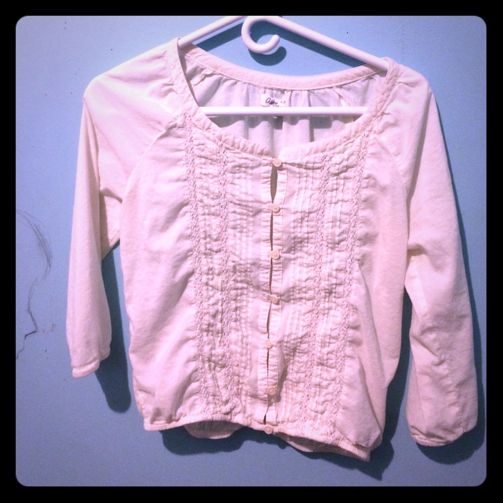 Cream button down blouse