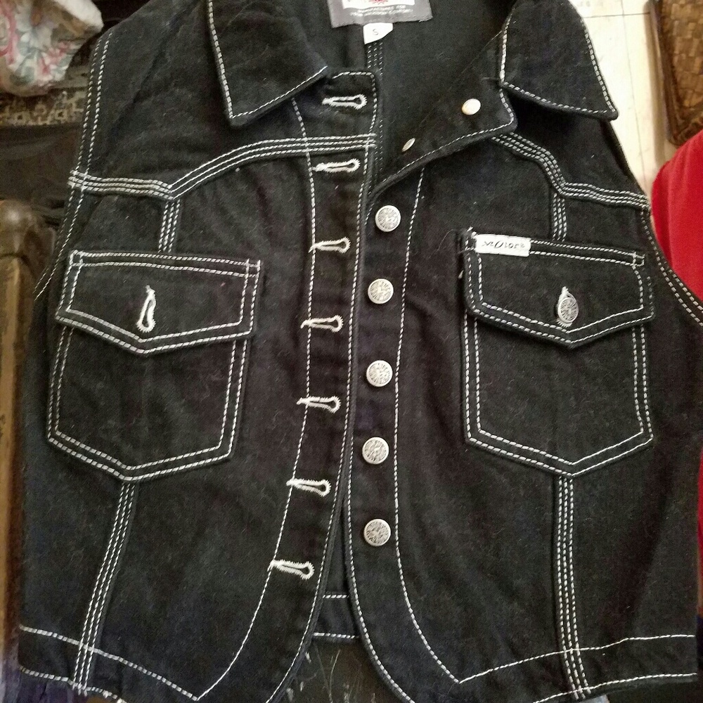 Black Denim Vest