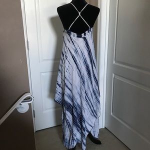 Michael Kors tie dye asymmetrical maxi dress