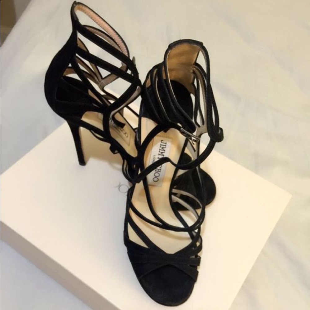 Jimmy Choo black party sandal size 37