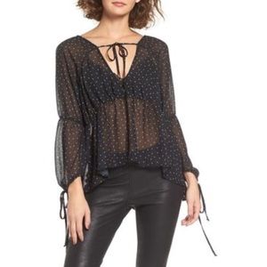 For Love and Lemons Truffles blouse Black; size L
