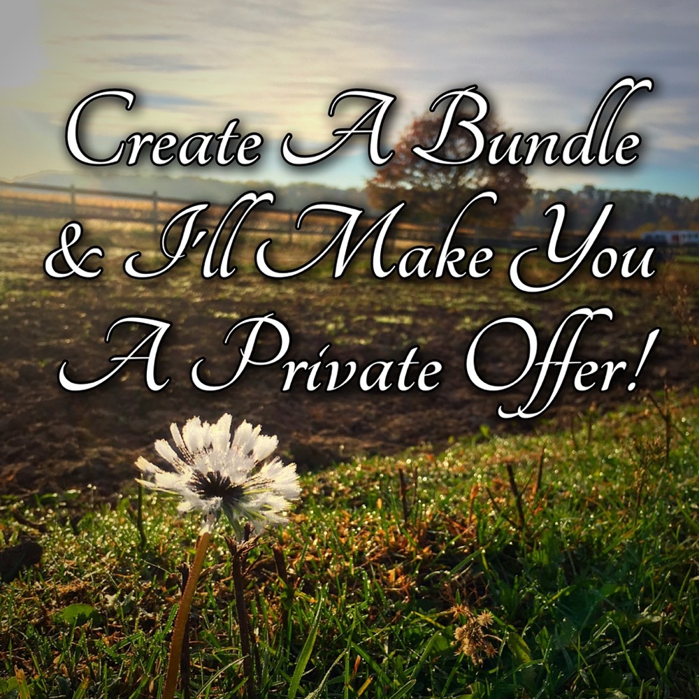 Create A Bundle & I'll Make You A Private Offer!