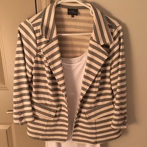 Striped cotton blazer