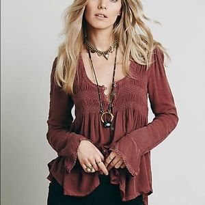 Free people Smocked in red!