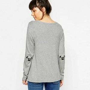 ASOS Pug Elbow Patch Sweater