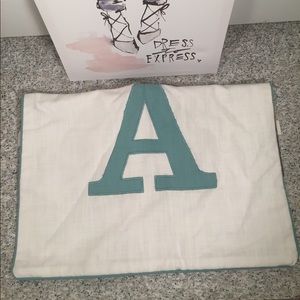 "A" pillow case cover.