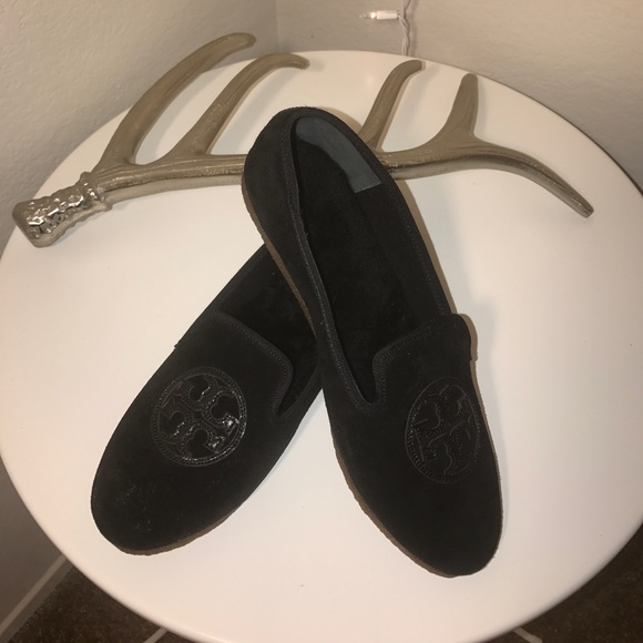 Tory Burch Black Suede Flats - Picture 3 of 5