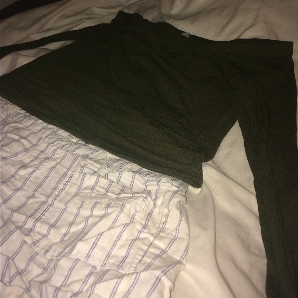 Olive Green Crop Top