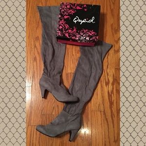 BRAND NEW Mocha Over The Knee Boots Size 10