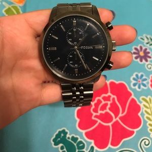 mens fossil watch: townsmen 44 with navy face