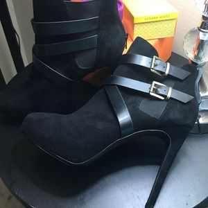 black CHARLES booties