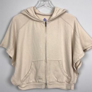 Free People Poncho Zip Hoodie Sweatshirt