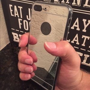 Silver iPhone Mirror Case with FREE ITEM with sale