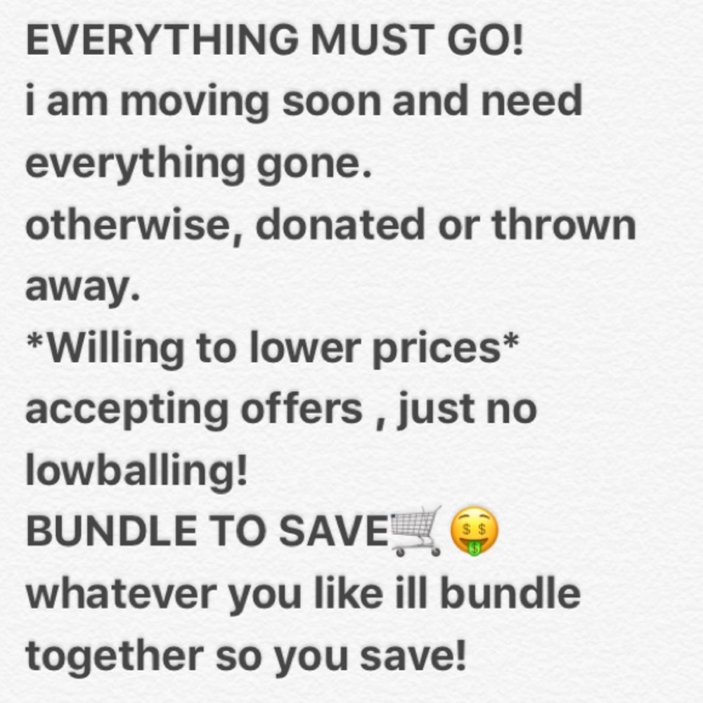 EVERYTHING MUST GO SALE!
