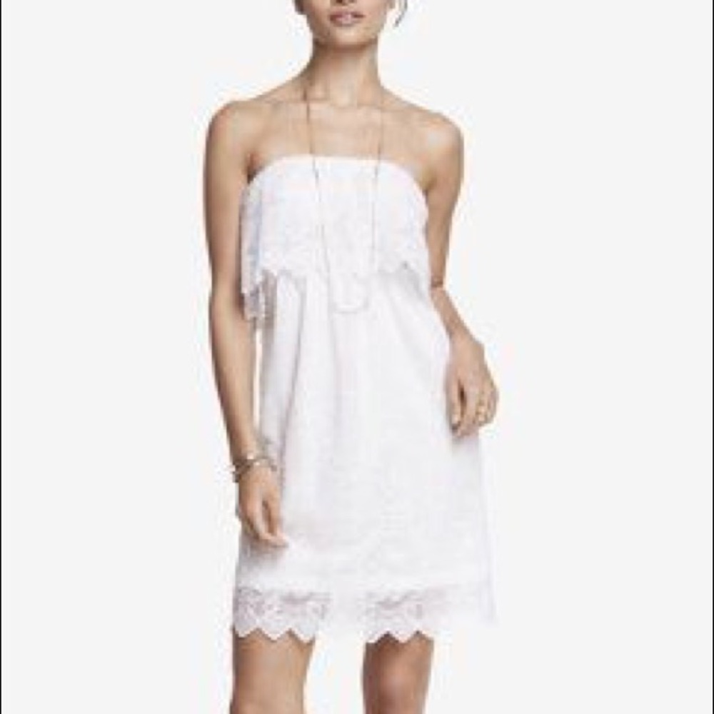 Express Strapless Lace Dress