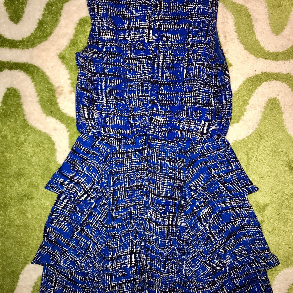 Banana Republic Geometric Print Tiered Dress 0P - Picture 3 of 3