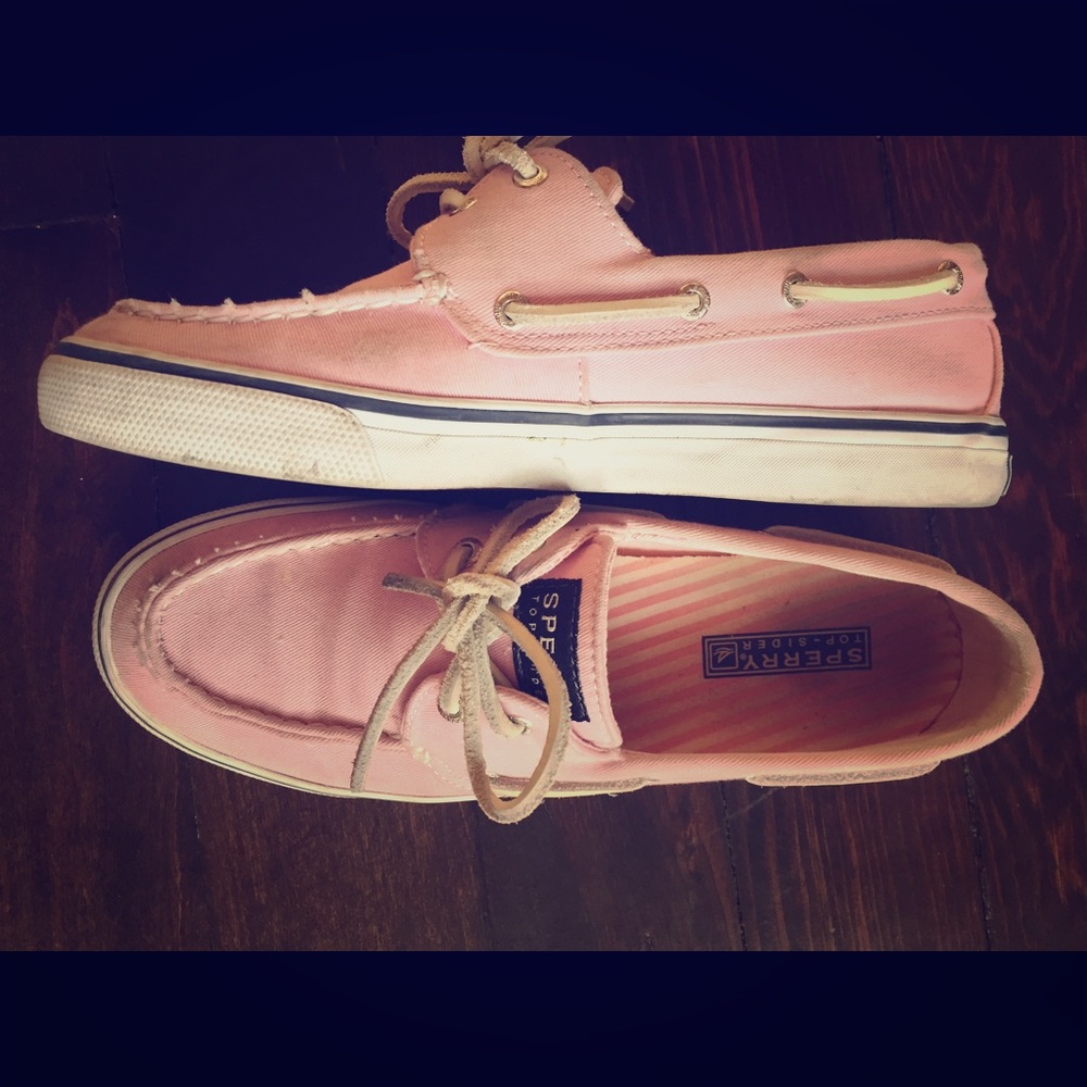 Pink Sperry Topsider shoes