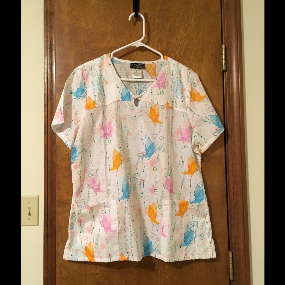 Butterfly Scrub Top