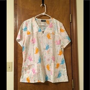 Butterfly Scrub Top