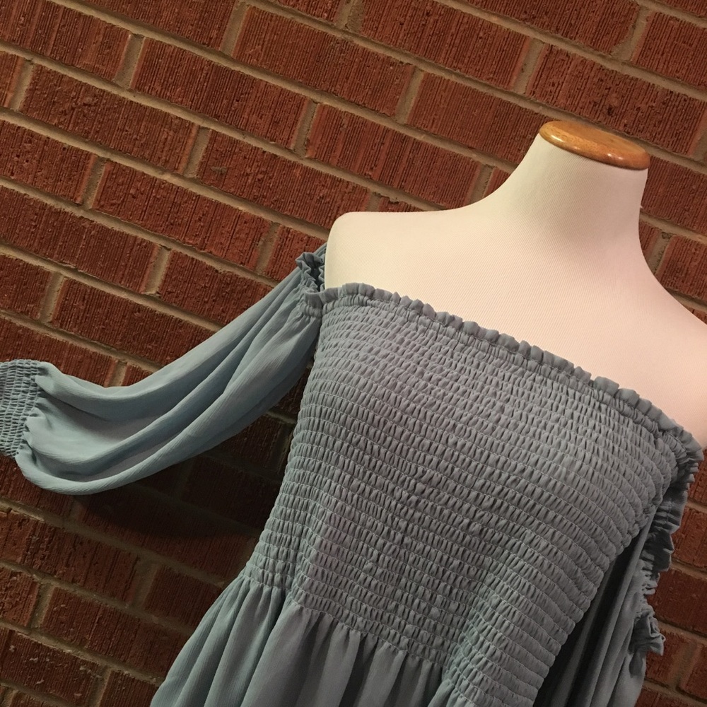 Slate blue long sleeve dress BUNDLE - Picture 4 of 6