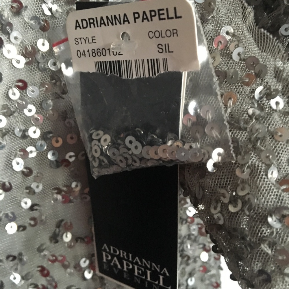 Adrianna papell silver sequin party Shift dress - Picture 7 of 8