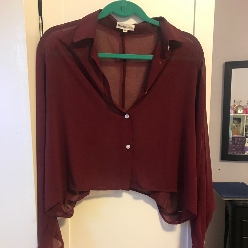 Deep red blouse - LF size xs