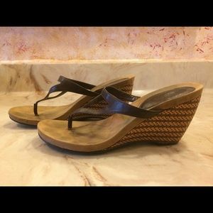 Style&Co braided cork sandal wedges