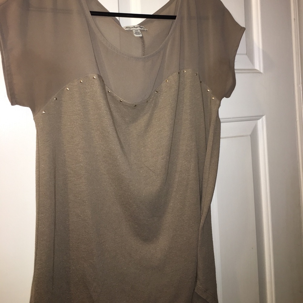 Gold Shimmer American Eagle Top