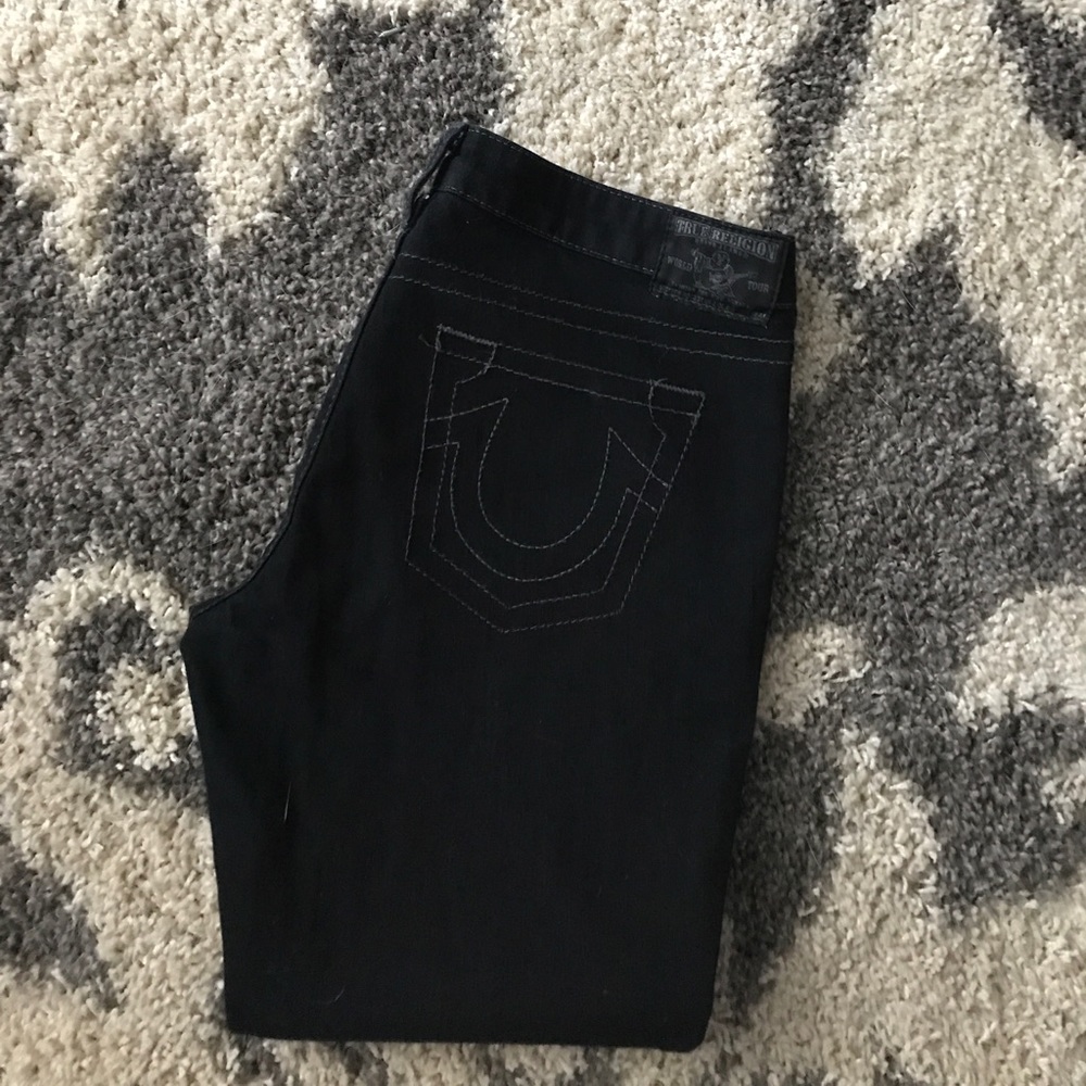 True Religion black capris pants