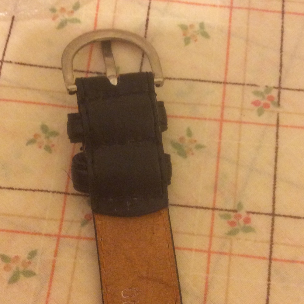 Black Leather Man's Belt