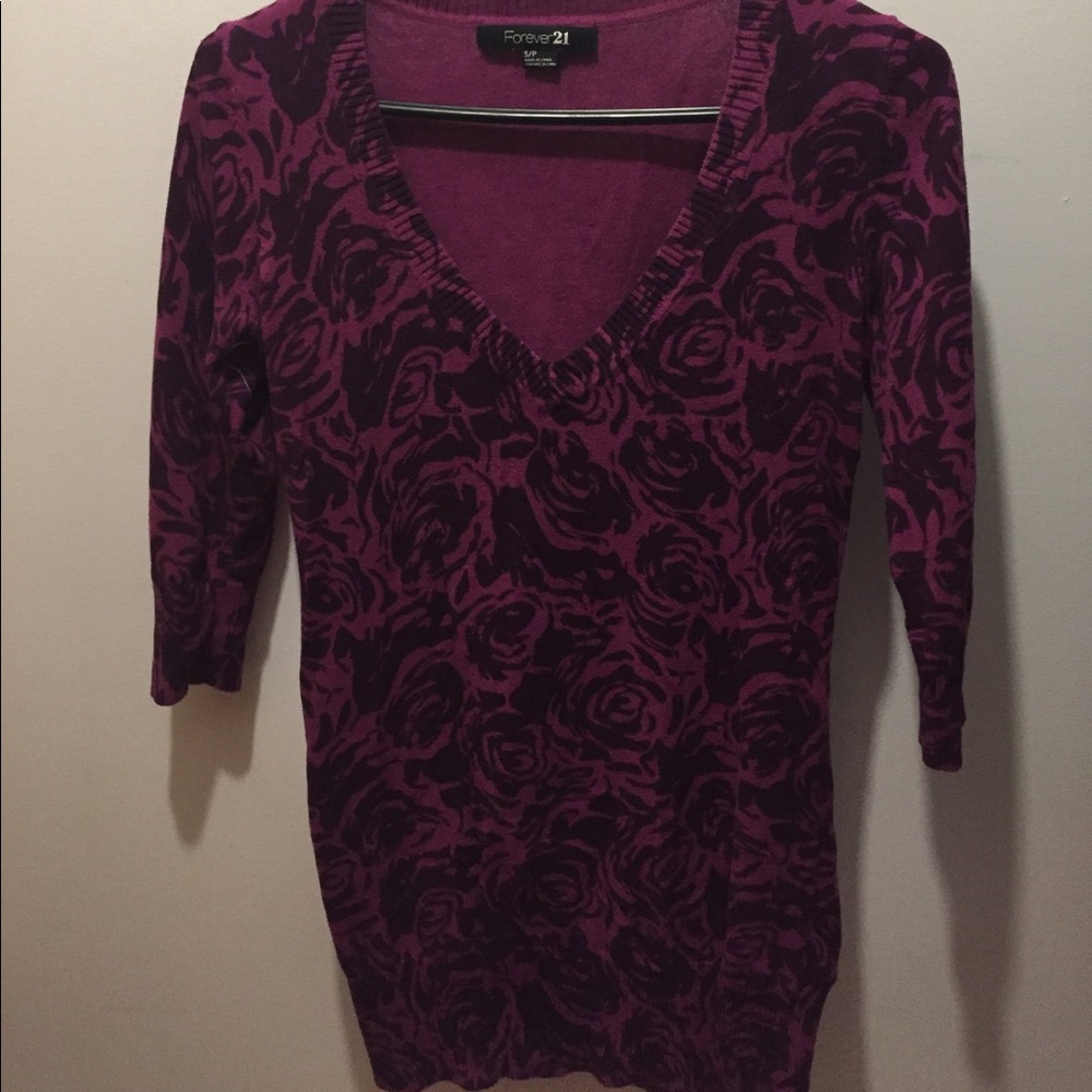 Pink v neck sweater