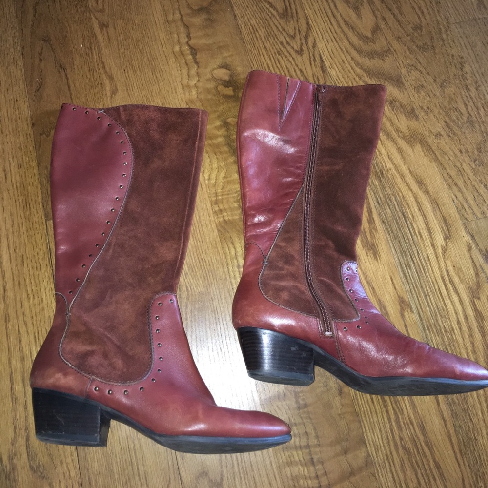 Vintage Leather / suede boots