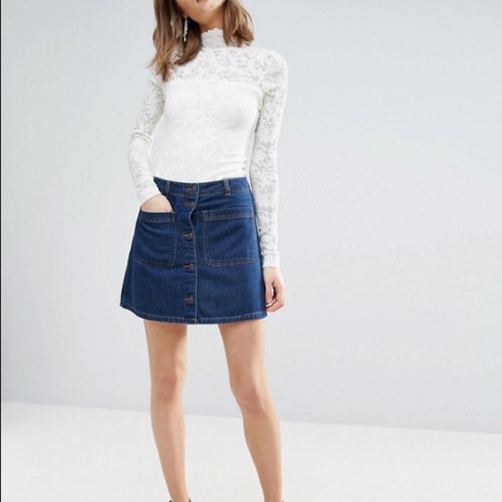ASOS Vero Moda Boxy Denim Skirt