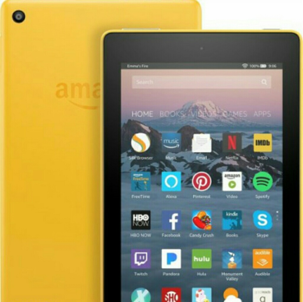 Amazon Fire 7 Tablet with Alexa, 7" Yellow 8GB
