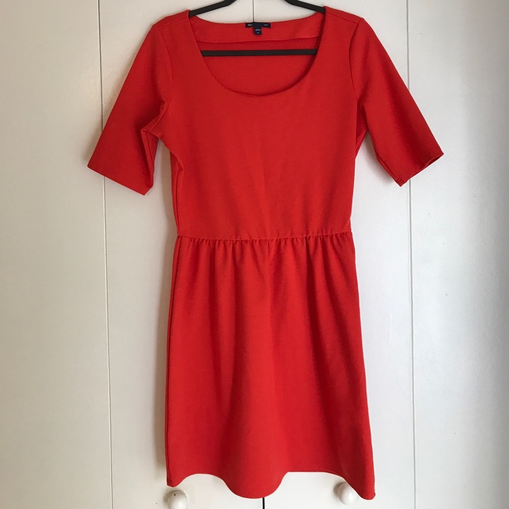 GAP Red 3/4 Sleeve Dress, Size M